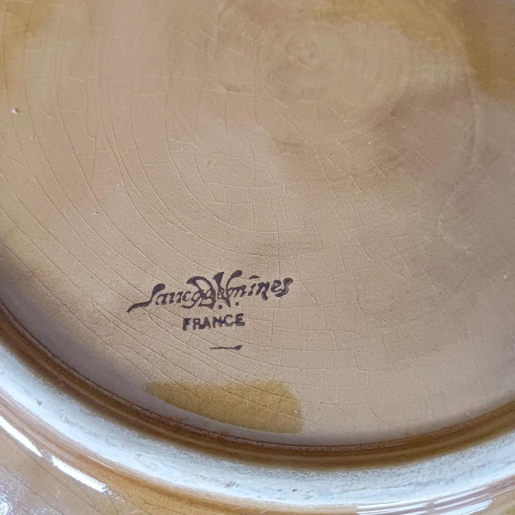 Très joli ancien plat ou coupe à fruits Sarreguemines