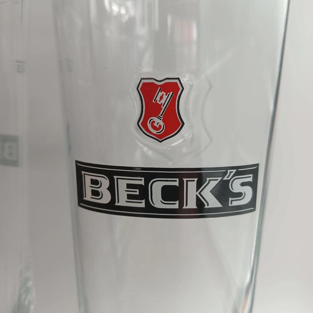 Lot de 6 très jolis verres à bière publicitaire de 0,5l