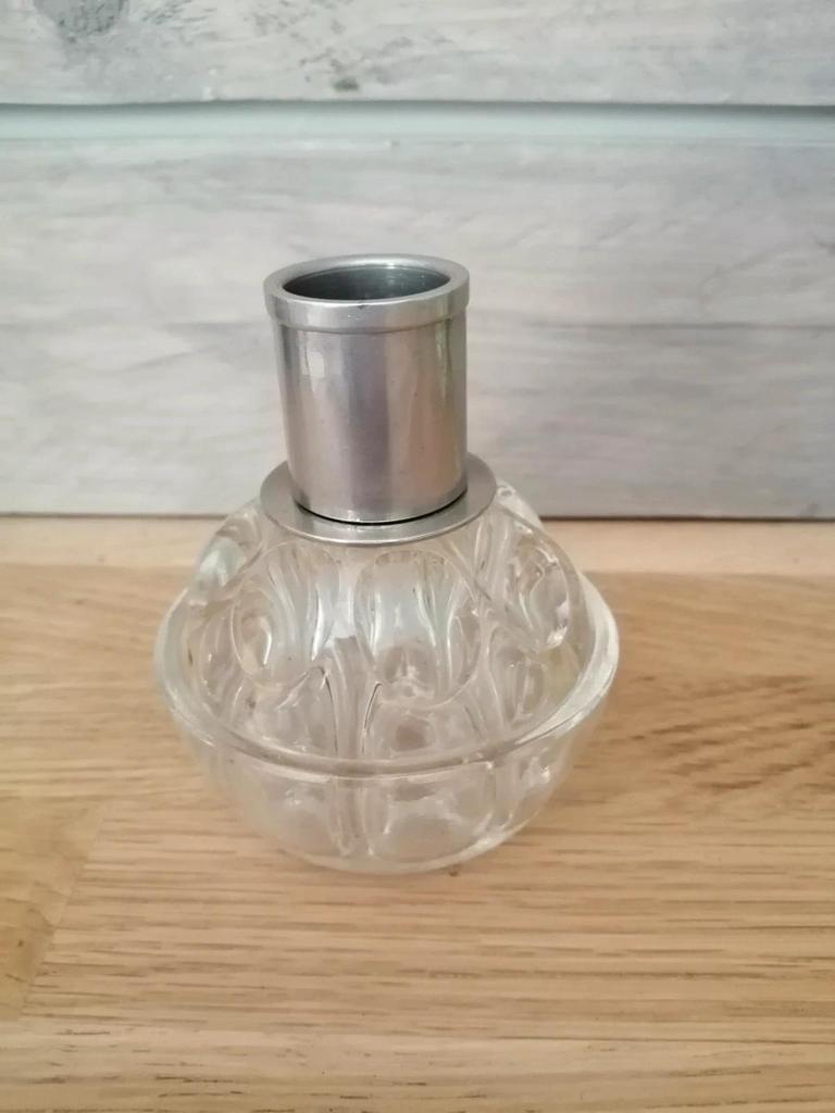 Ancien bougeoir pique fleurs cristal de Reims