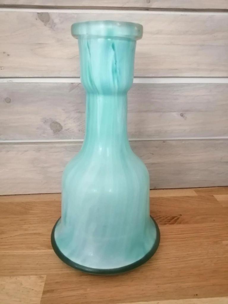 Ancien vase soliflore bleu turquoise