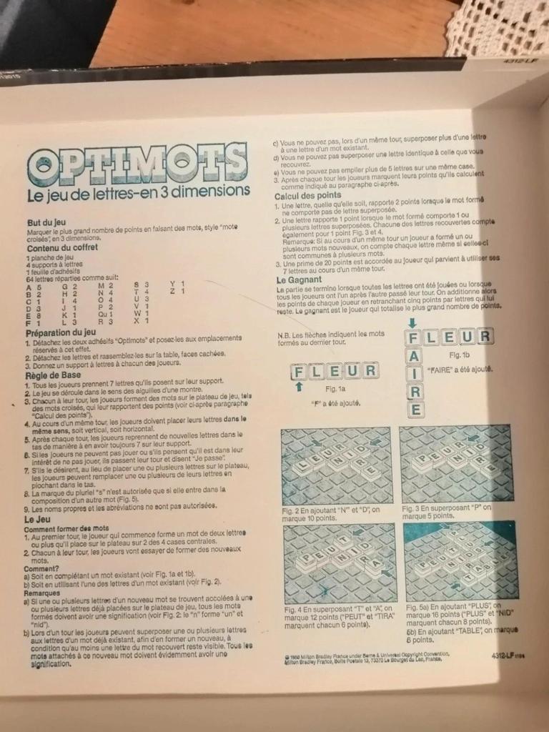 Ancien jeux de société Optimots
