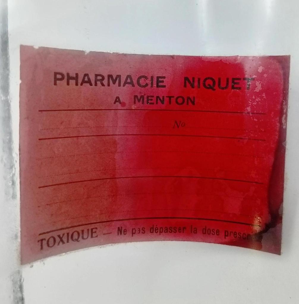 Bouteille de chimiste/flacon d'apothicaire ancien