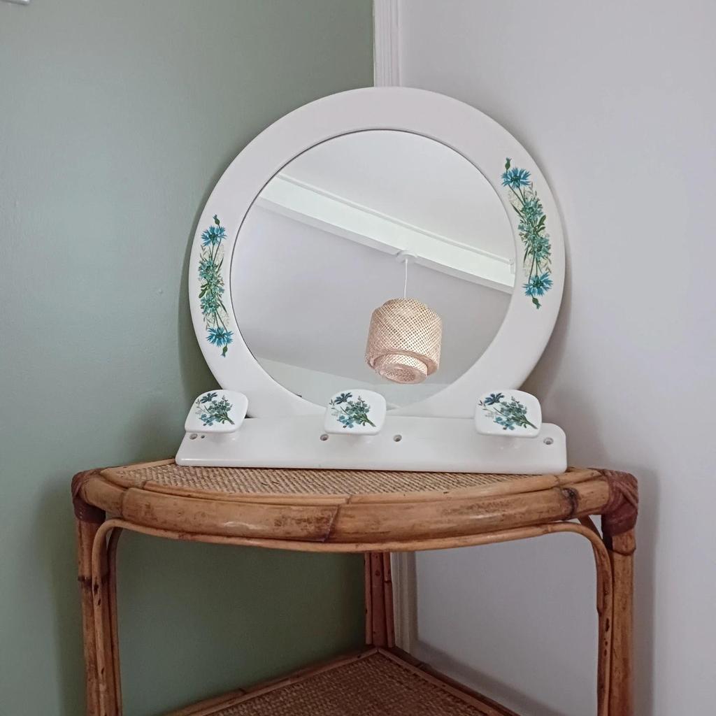 Très joli ensemble miroir et porte manteau vintage