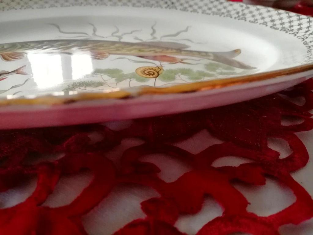 Ancien plat à poisson Moulin des loups Orchie