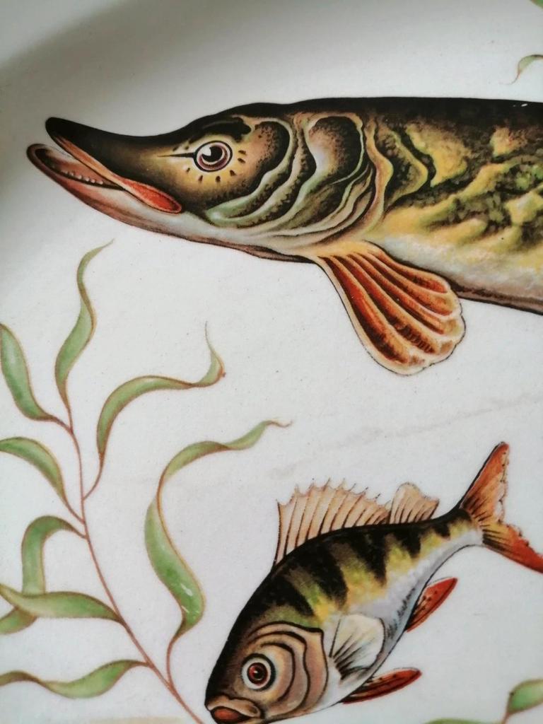 Ancien plat à poisson Moulin des loups Orchie