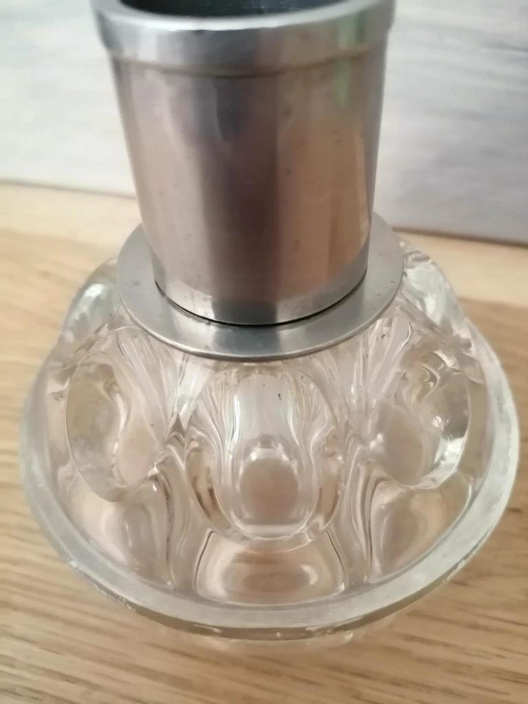 Ancien bougeoir pique fleurs cristal de Reims
