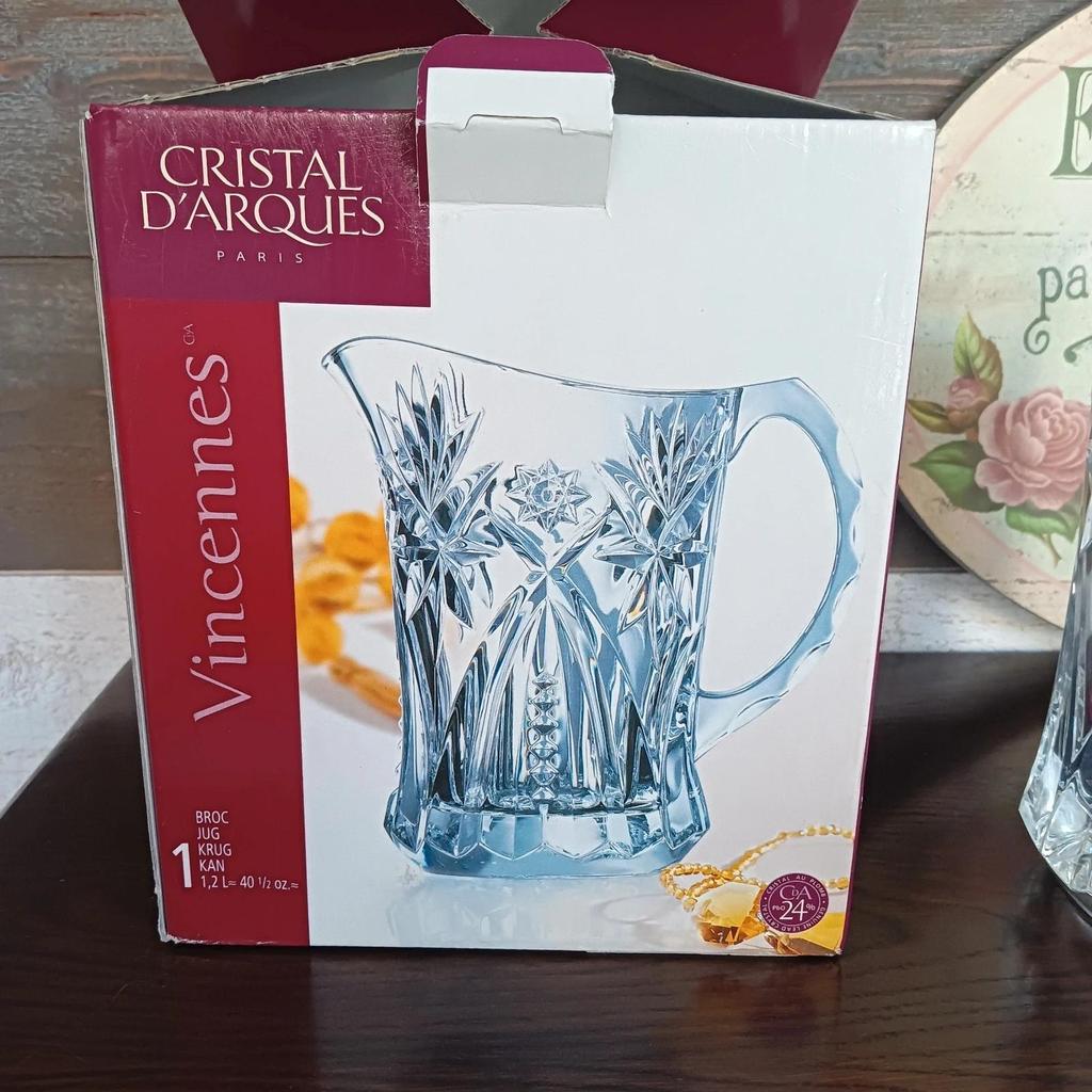 Très jolie ancienne carafe Cristal d'arques modèle Vincennes
