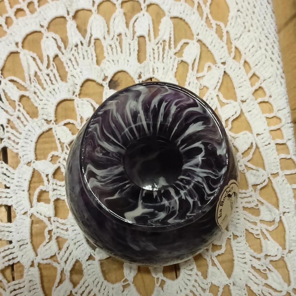 Très joli ancien petit vase boule La Rochère