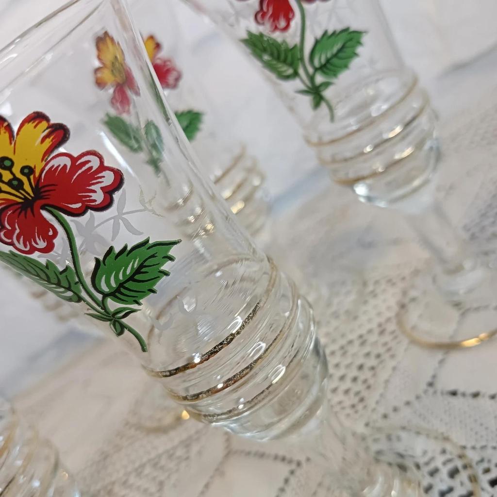 Lot de 6 verres à liqueur vintage