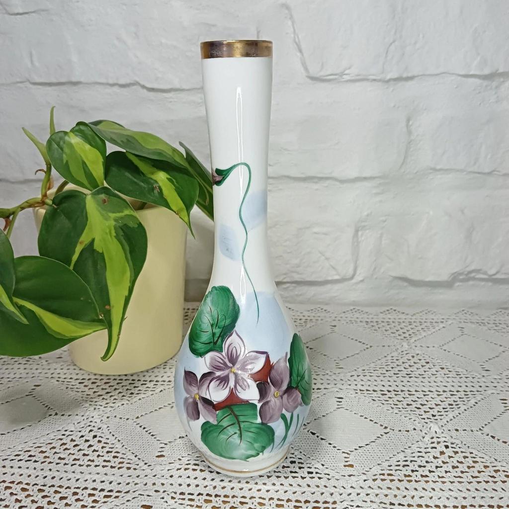 Très joli soliflore vintage en opaline
