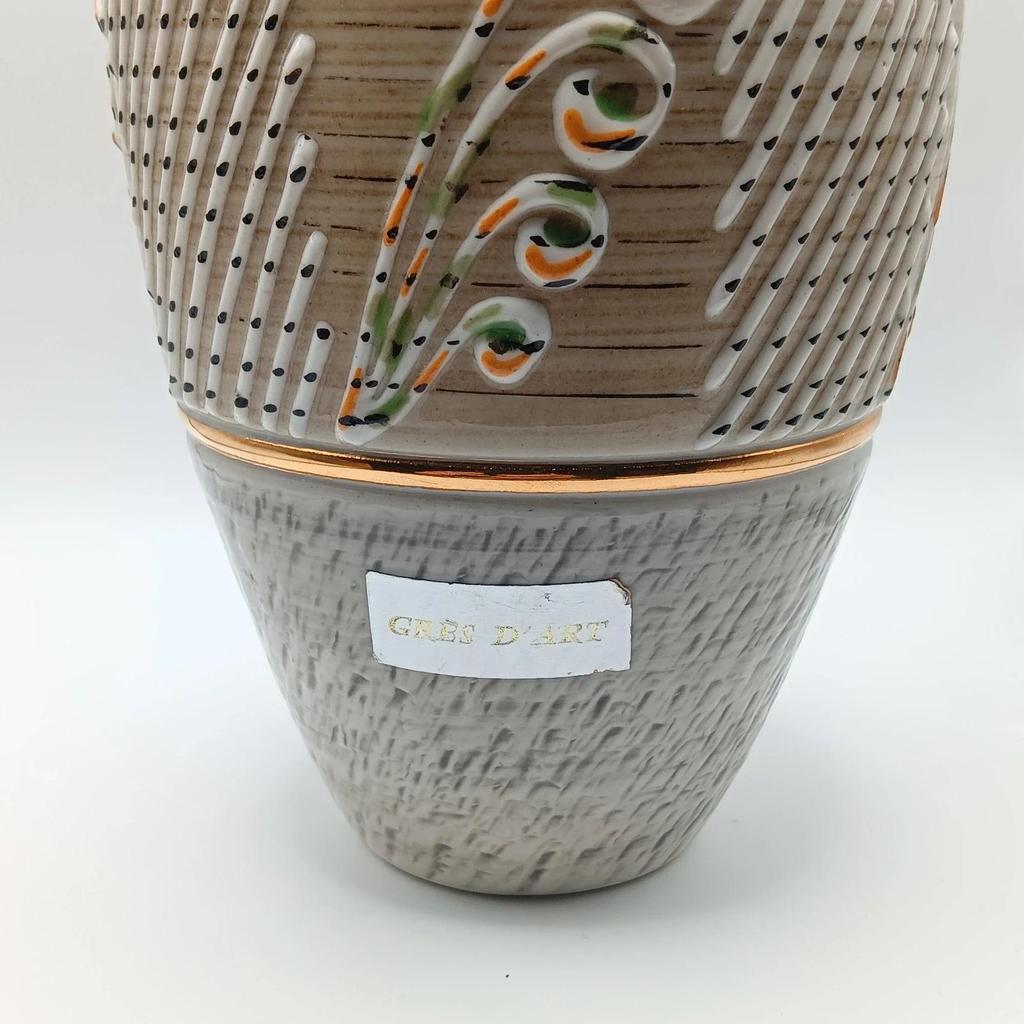 Très joli ancien vase en gré signé Breugnot