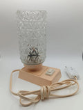 Très jolie petite lampe de chevet vintage verre ciselé
