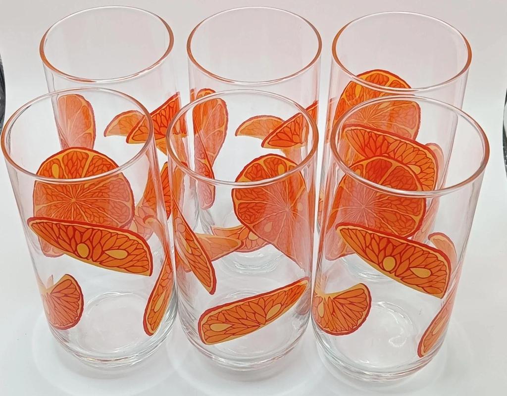 🍊 Très jolie verre à orangeade vintage🍊