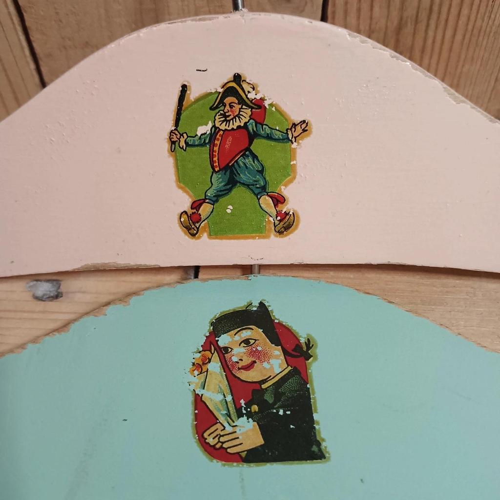 Lot de 2 portes manteaux enfants vintage