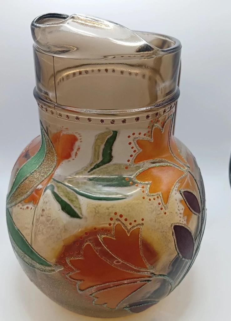Très jolie carafe vintage peint à la main