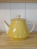Très jolie ancienne théière Villeroy et Boch jaune et blanche