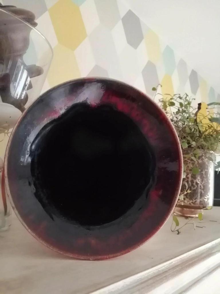 Ancien vase avec glaçure d’écoulement 1407 /25
