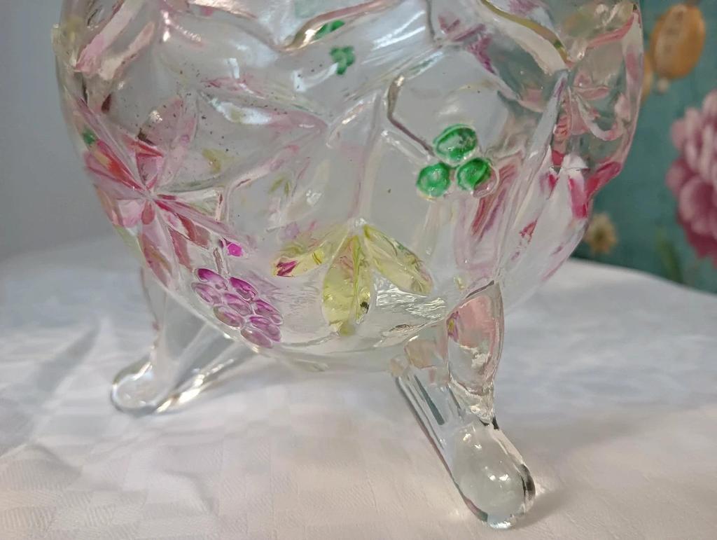 Ancienne très jolie bonbonnière en cristal