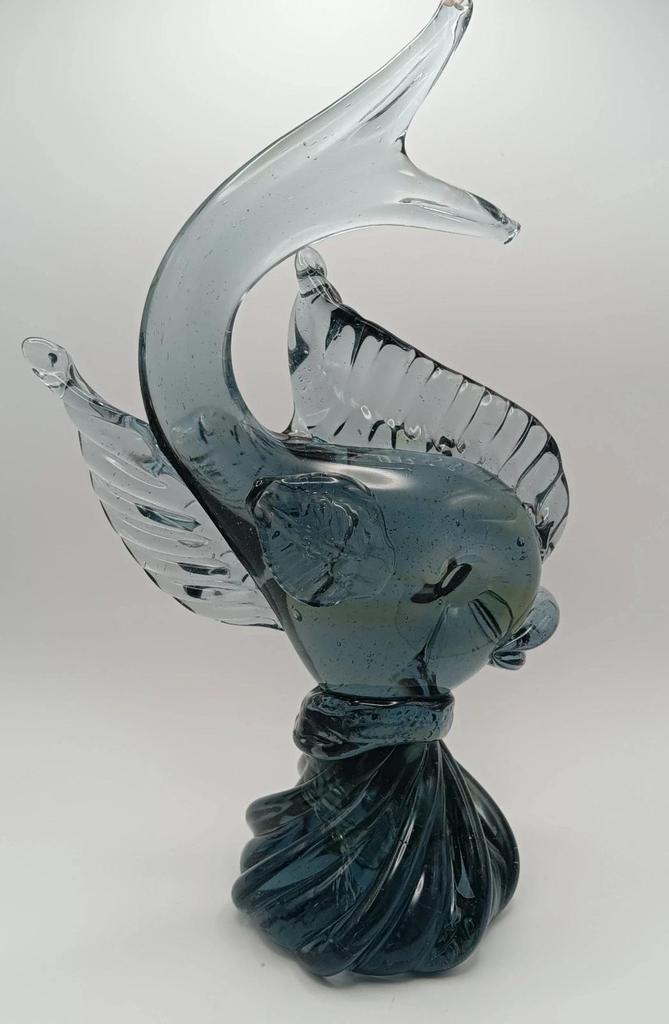 Joli décoration poisson en verre vintage