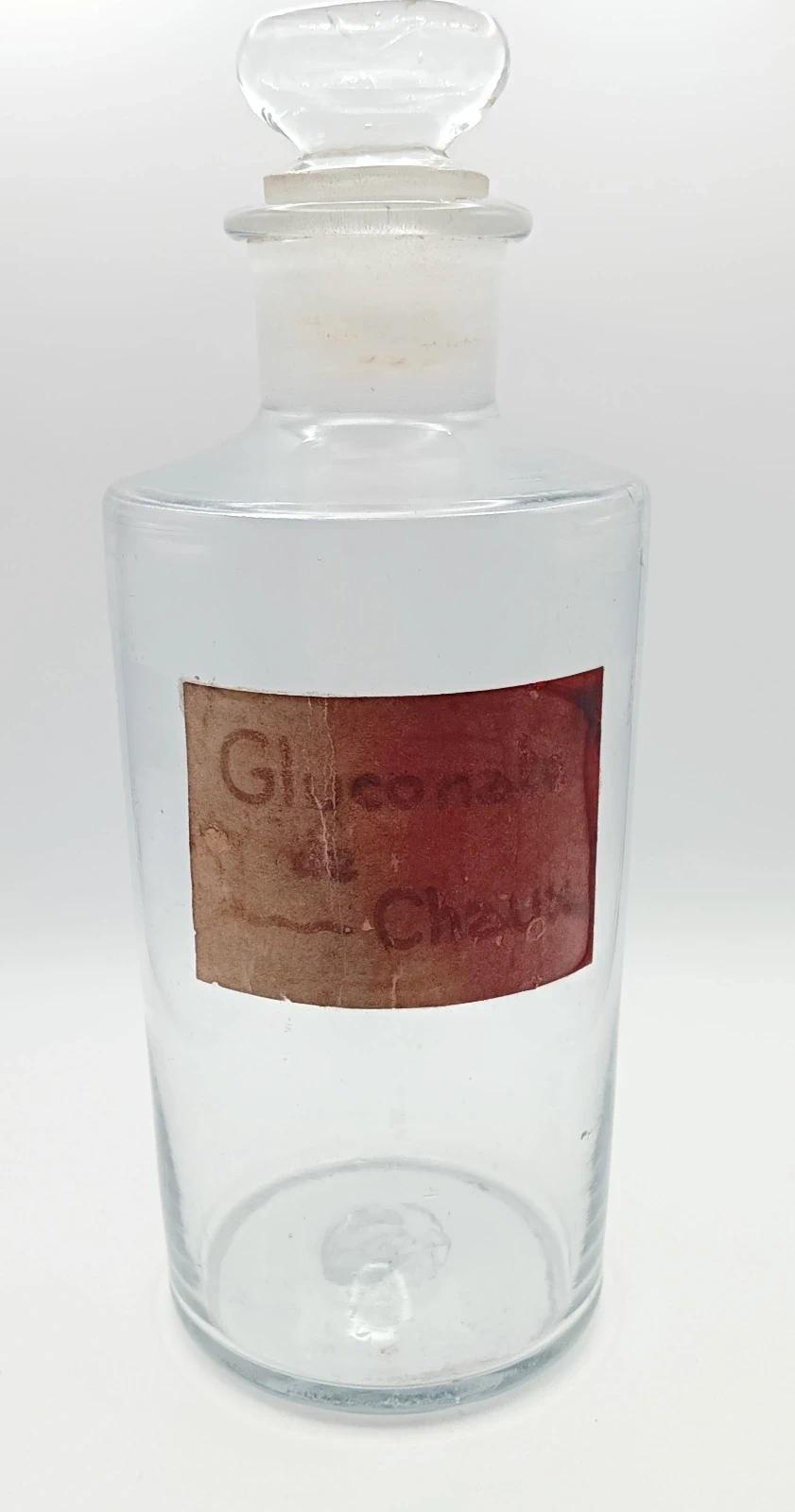 Bouteille de chimiste/flacon d'apothicaire ancien