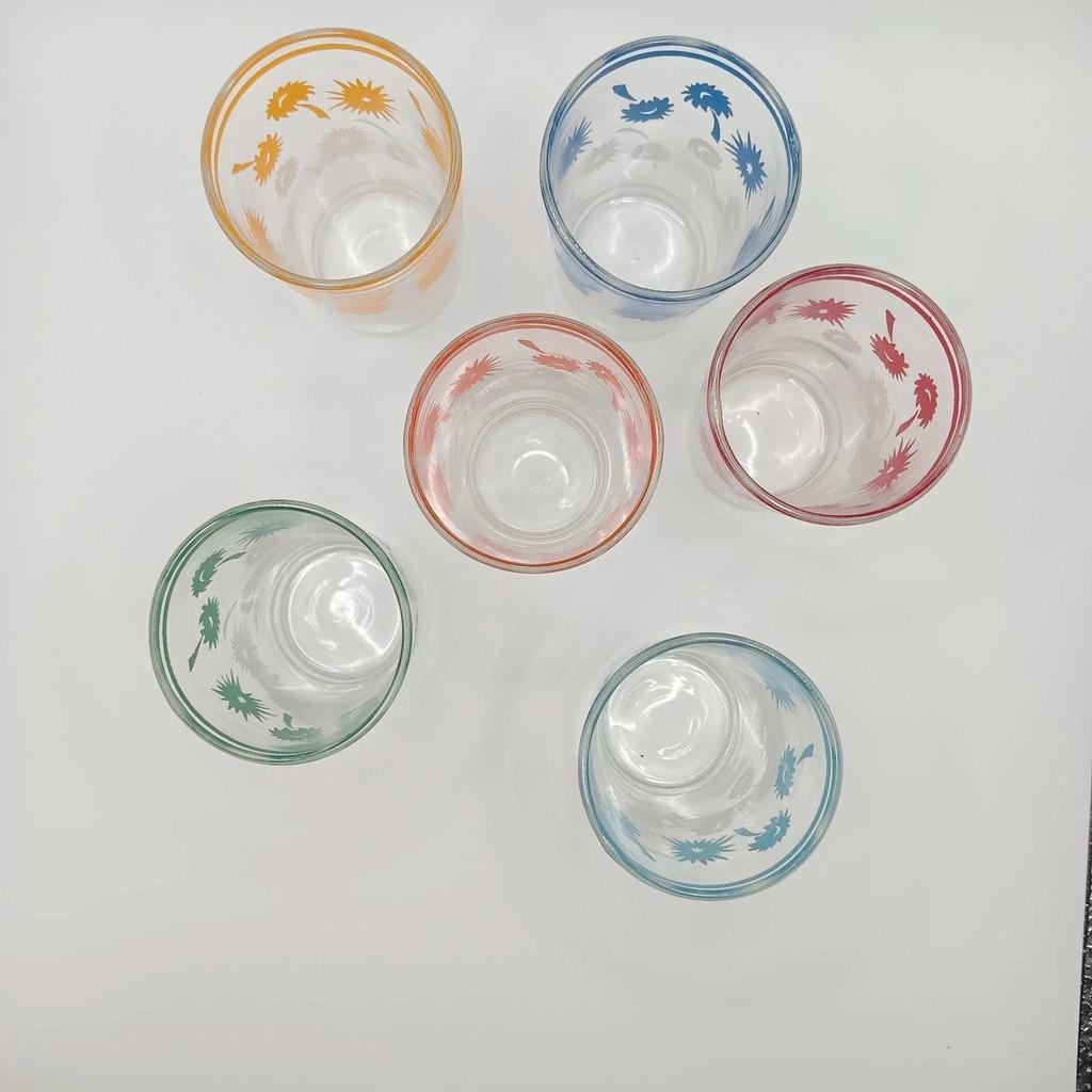 Lot de 6 petits verres vintage