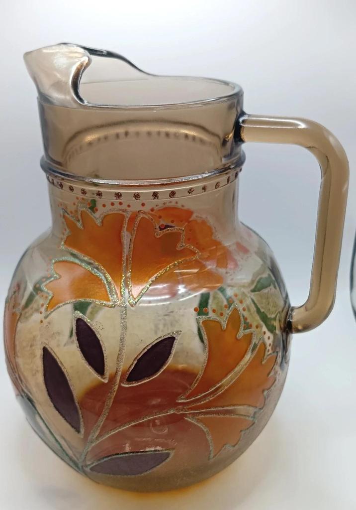 Très jolie carafe vintage peint à la main