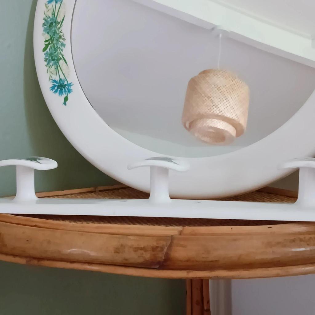 Très joli ensemble miroir et porte manteau vintage