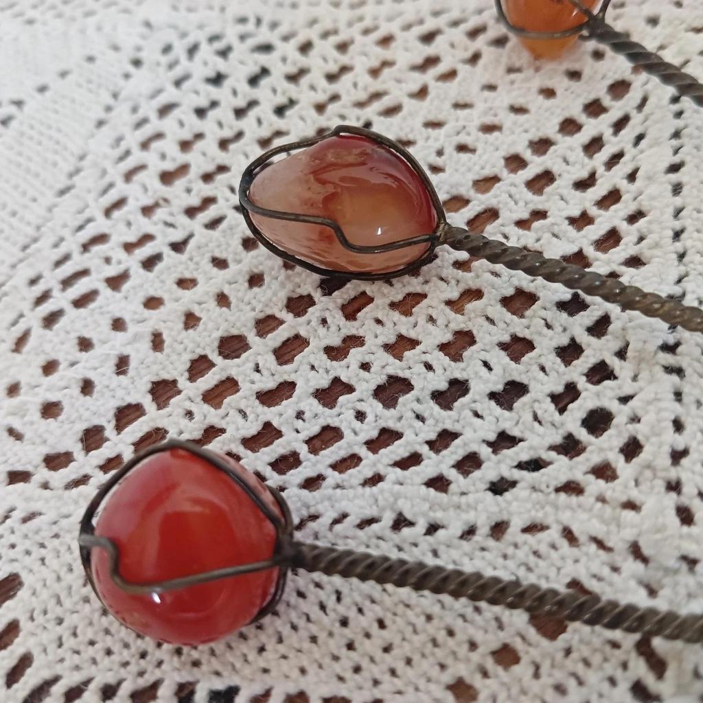 Lot de 5 très jolis pics à cocktails vintage