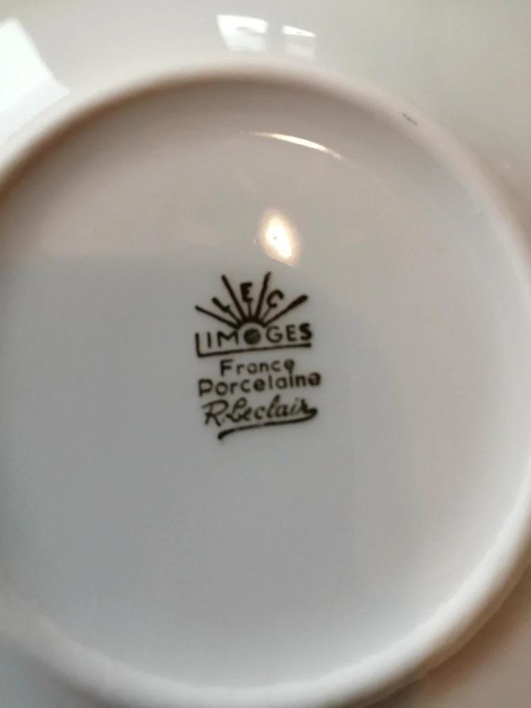 Ancienne assiette à boullie porcelaine de limoges R. Leclair